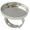 真鍮ベゼル ベースのリング, 銅, 楕円, プラチナカラーメッキ, 調節の可能性がある 5mm, 内径:約 サイズ:8, 売り手 パソコン