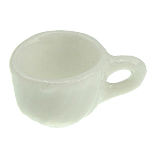 Décoration de porcelaine, tasse, blanc Environ 2mm, Vendu par PC