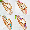 Fashion Watch Bracelet, Zinc Alloy, with Glass, plated, for woman & enamel & with rhinestone 10mm Approx 7.5 Inch 