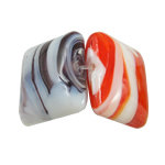 Plated Lampwork Beads, Square Approx 2mm 