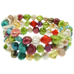Cultured Freshwater Pearl Bracelets, natural Inch 