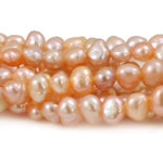 Barock kultivierten Süßwassersee Perlen, Natürliche kultivierte Süßwasserperlen, natürlich, Rosa, Klasse AA, 4-5mm, Bohrung:ca. 0.8mm, Länge:15.5 ZollInch, verkauft von Strang