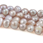 Perles nacres baroques de culture d'eau douce , perle d'eau douce cultivée, naturel, violet, Niveau AA, 6-7mm Environ 0.8mm .5 pouce, Vendu par brin