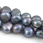 Perla Barroca Freshwater, Perlas cultivadas de agua dulce, Barroco, natural, Púrpura, Grado AA, 7-8mm, agujero:aproximado 0.8mm, longitud:15 Inch, Vendido por Sarta