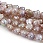 Perles nacres baroques de culture d'eau douce , perle d'eau douce cultivée, naturel, Niveau AA, 9-10mm Environ 0.8mm .5 pouce, Vendu par brin