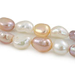 Baroque Cultured Freshwater Pearl Beads, natural, multi-colored, Grade AA, 8-9mm Approx 0.8mm Inch 