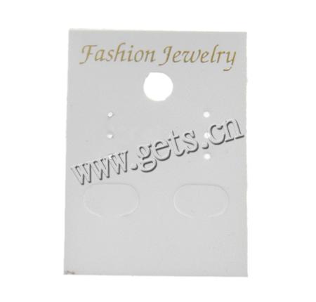 Earring Display Card, Plastic, Rectangle, Customized, 3.8x5.2cm, 1000PCs/Bag, Sold By Bag