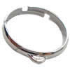 Messing Ring Muffelbasis, Platinfarbe platiniert, einstellbar, 21X19mm, Bohrung:ca. 2mm, Größe:7, verkauft von PC