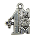 Zinc Alloy Number Pendant, Number 1 cadmium free Approx 1mm 