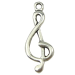 Musical Instrument Shaped Zinc Alloy Pendants, plated nickel, lead & cadmium free Approx 1.5mm 