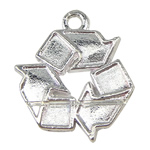 Zinc Alloy Jewelry Pendants, plated nickel, lead & cadmium free Approx 1.5mm 