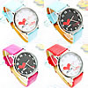 Bracelets de montre pour femmes, cuir, avec cadran en alliage de zinc, Rond, plus de couleurs à choisir, 40mm, 19mm Environ 9 pouce, Vendu par PC