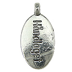 Zinc Alloy Message Pendants, Oval, plated, nickel, lead & cadmium free Approx 1.5mm 
