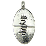 Zinc Alloy Message Pendants, Oval, plated, nickel, lead & cadmium free Approx 1.5mm 