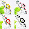 Fashion Watch Bracelet, Zinc Alloy, with Glass, platinum color plated, for woman & enamel 10mm Approx 8 Inch 