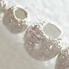 Sterling Silber Sternenstaub Perlen, 925 Sterling Silber, rund, plattiert, Falten, keine, verkauft von PC