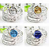 Zinc Alloy Watch Bracelet, with Glass, platinum color plated, multi-strand 23mm 