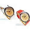 Bracelets de montre pour femmes, alliage de zinc, avec cuir PU & verre, Placage, plus de couleurs à choisir, 42mm, 18mm Environ 6 pouce, Vendu par PC