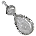 Stainless Steel Pendant Setting, Teardrop, original color Approx Inner Approx  