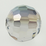 Perles de cristal rondes , semi-plaqué, facettes faites à la maindécalque, 10mm Environ 1.5mm, Vendu par PC