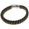 Cowhide Bracelets, 316 stainless steel magnetic clasp 11.5mm, 5.5mm 
