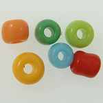 Perles en verre rocaille opaque, perles de rocaille en verre, rondelle, couleur solide, couleurs mélangées Environ 1.5mm, Vendu par kg