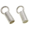 Sterling Silver End Caps, 925 Sterling Silver, Tube, plated 1.7mm Approx 2mm 