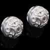 Round Sterling Silver Beads, 925 Sterling Silver, plated Approx 1mm 