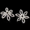 Sterling Silver Bead Caps, 925 Sterling Silver, Flower, plated Approx 0.8mm 