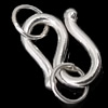 Sterling Silver S Hook Clasp, 925 Sterling Silver, plated 4.3mm Approx 3.2mm 