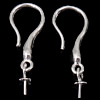 Sterling Silver Earring Drop Component, 925 Sterling Silver, plated 0.5mm 