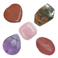 Perles de pierre gemme unique