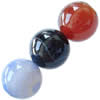 Gemischte Achat Perlen, rund, 10mm, Bohrung:ca. 1.2mm, Länge:15.5 , ca. 39PCs/Strang, verkauft von Strang[