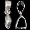 Sterling Silver Pinch Bail, 925 Sterling Silver, plated 14.8mm Approx 