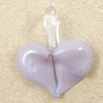 Handmade Lampwork Pendant, Heart, more colors for choice, 14x17mm, Hole:Approx 4MM, Sold by PC