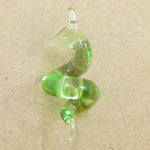 Animal Style Lampwork Pendant, snake shape, more colors for choice, 13x30mm, Hole:Approx 3MM, Sold by PC