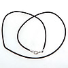 Cowhide Necklace Cord, brass lobster clasp, platinum color plated nickel, lead & cadmium free, 2mm, 9.5mm Approx 18 Inch 