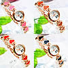 Fashion Watch Bracelet, Zinc Alloy, with Glass, plated, with heart pattern & for woman & enamel & with rhinestone 22mm, 13mm Approx 7.8 Inch 
