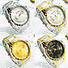 Men Wrist Watch, Zinc Alloy, with Glass, plated, for man 45mm, 24mm Approx 8.6 Inch 