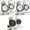 Bracelets de montre pour couple, alliage de zinc, avec verre, Placage de couleur platine, avec un seul calendrier & pour le couple, plus de couleurs à choisir, 30mm, 40mm, 14-20mm Environ 7.8 pouce, Environ  8.8 pouce Vendu par paire
