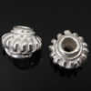 Sterling Silver Corrugated Beads, 925 Sterling Silver, Lantern, plated Approx 2mm 