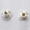 Sterling Silver Corrugated Beads, 925 Sterling Silver, Saucer, plated Approx 1mm 