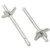 Sterling Silver Earring Stud Component, 925 Sterling Silver, plated 