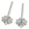 Sterling Silver Earring Stud Component, 925 Sterling Silver, plated 