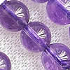 Natural Amethyst Beads, Round, February Birthstone Inch 