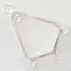 Sterling Silver Chandelier Component, 925 Sterling Silver, Teardrop, plated, 1/3 loop Approx 1.5mm 