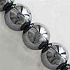 Hämatit Perle, rund, verschiedene Stile für Wahl, schwarz, Bohrung:ca. 1mm, Länge:ca. 15.5 ZollInch, verkauft von Strang