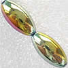 Perles hématite magnétique, ovale pouce, Environ Vendu par brin