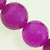 Natürliche Rosa Achat Perlen, rund, facettierte, 10mm, Bohrung:ca. 1mm, Länge:15 ZollInch, 39PCs/Strang, verkauft von Strang