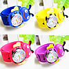 Slap Watch, Zinc Alloy, with Glass & Silicone, Bee, platinum color plated, for children 23mm Approx 9 Inch 